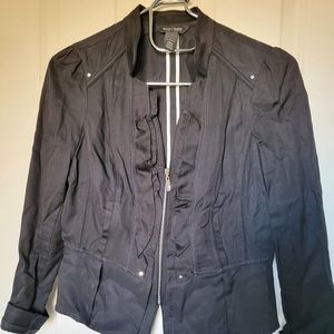 White House Black Market Full Sleeve  Black Bomber Jacket